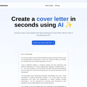 AI Cover Letter Generator