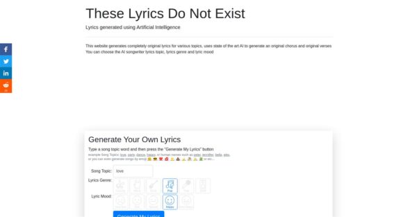 AI Lyrics Generator