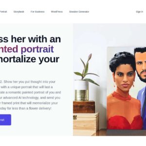 AI-Painted Romantic Printed Portraits