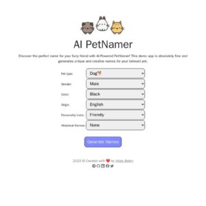 AI Pet Name Generator