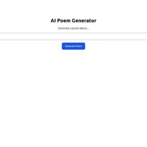 AI Poem Generator