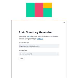 Arxiv Summary Generator