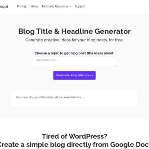 Blog Title & Headline Generator