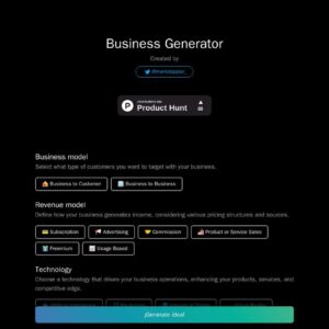 Business Idea Generator AI