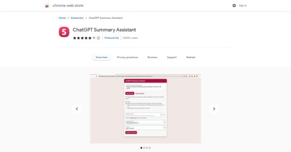 ChatGPT Summary Assistant