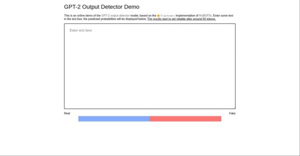 GPT-2 Output Detector