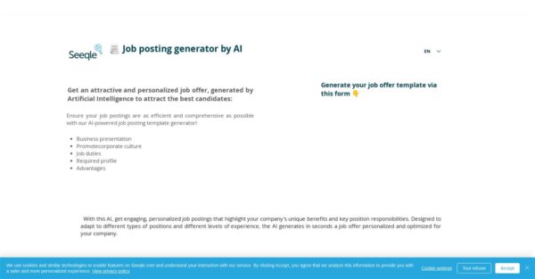 Job posting generator by AI