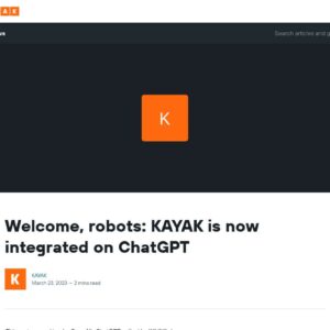 Kayak ChatGPT plugin