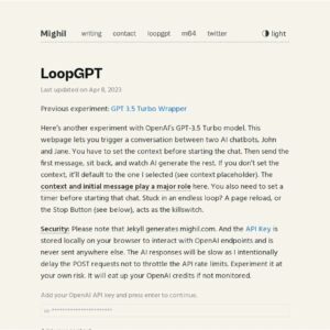 LoopGPT