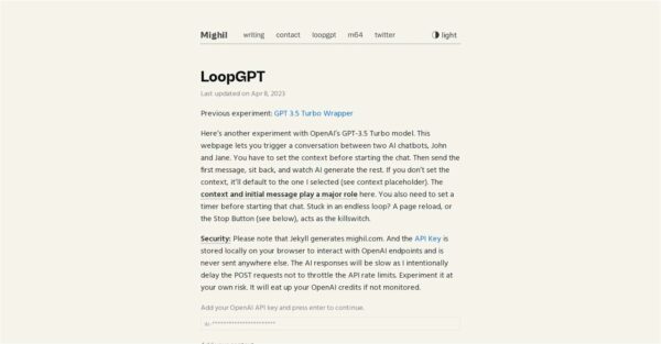 LoopGPT