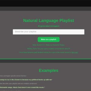 Natural Language Playlist