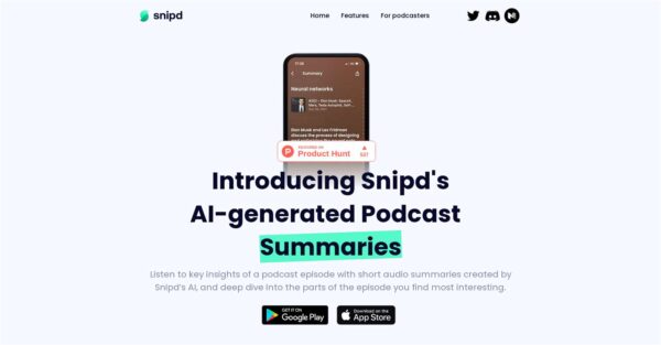 Snipd Podcast Summaries