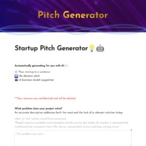 Startup Pitch Generator