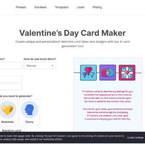 Venngage Valentine Card Maker